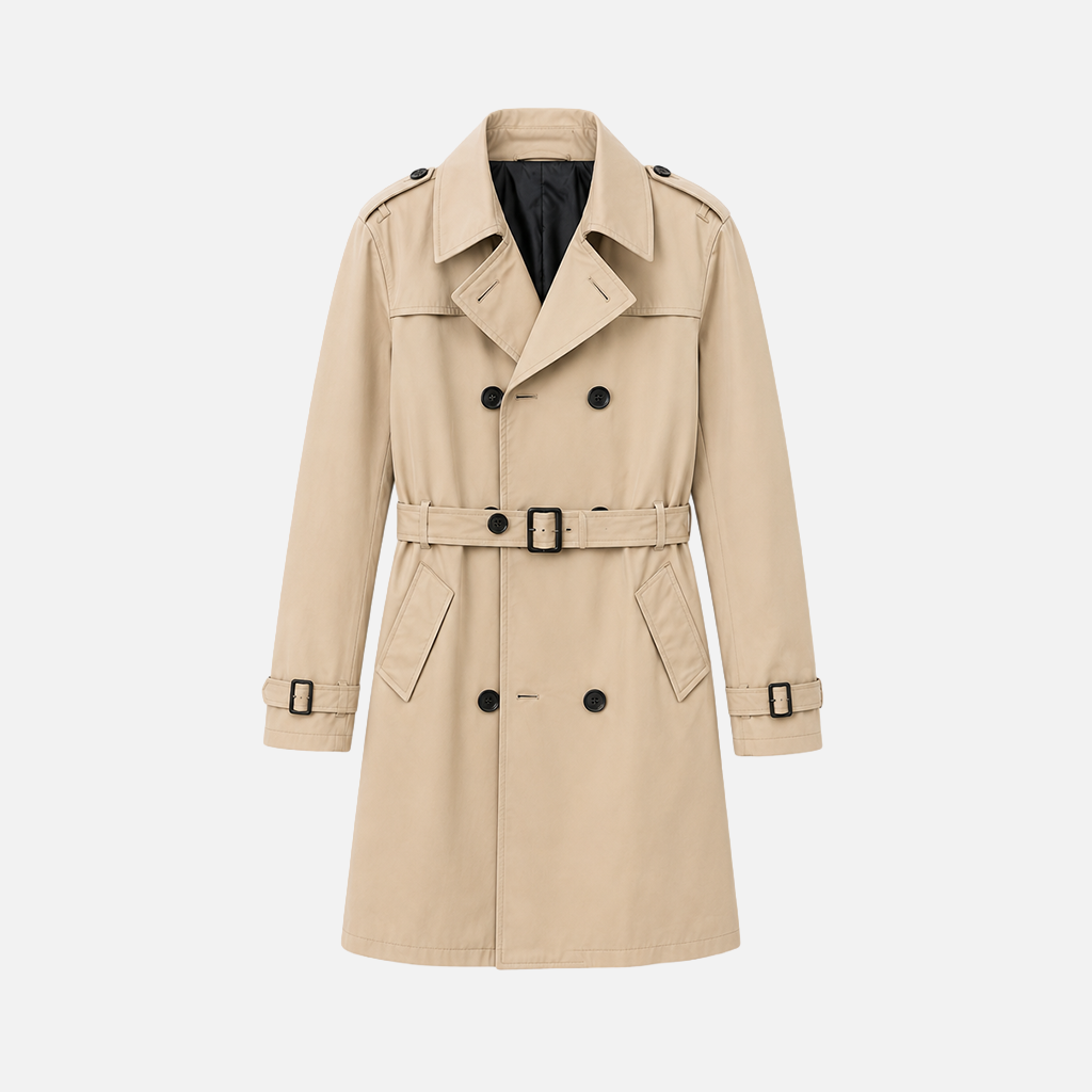 Sandstone Belted Trench Coat