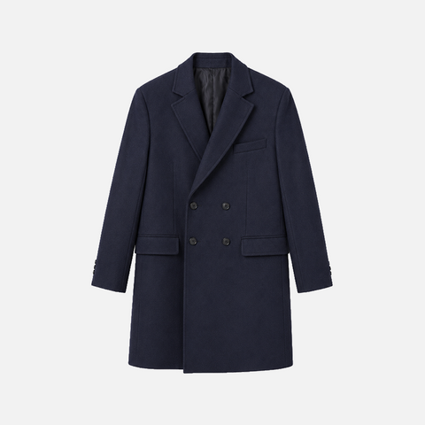 Midnight Double-Breasted Overcoat