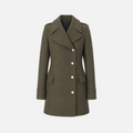 Olive Asymmetric Wool Coat