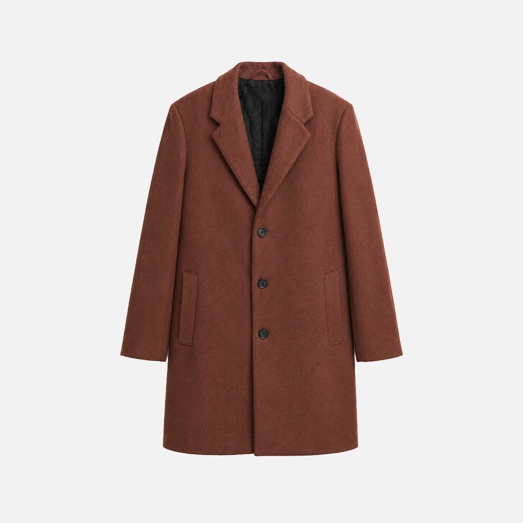 Chestnut Wool Overcoat