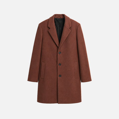 Chestnut Wool Overcoat