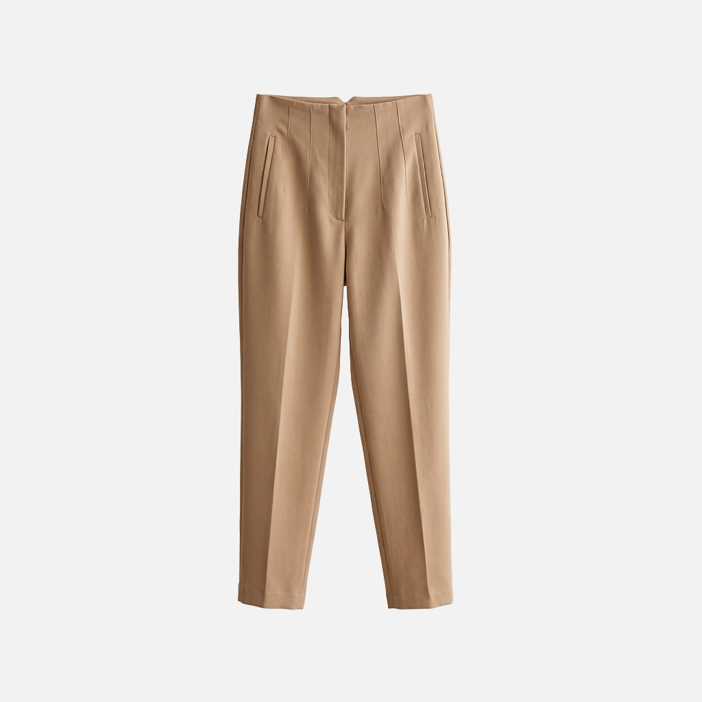 Sand Tapered Trousers