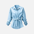 Sky Mist Belted Blouse