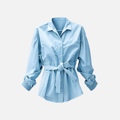 Sky Mist Belted Blouse
