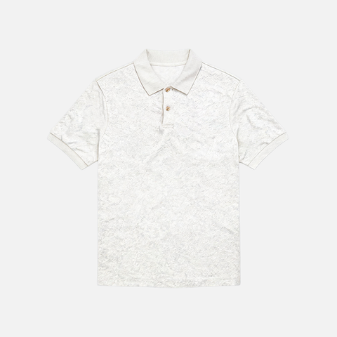 Ivory Jacquard Polo Shirt