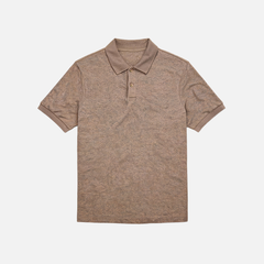 Taupe Textured Polo Shirt