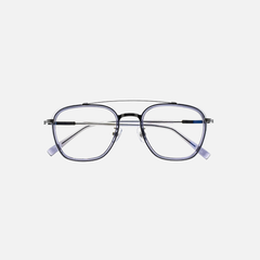 Silver Round Aviator Optical Frame