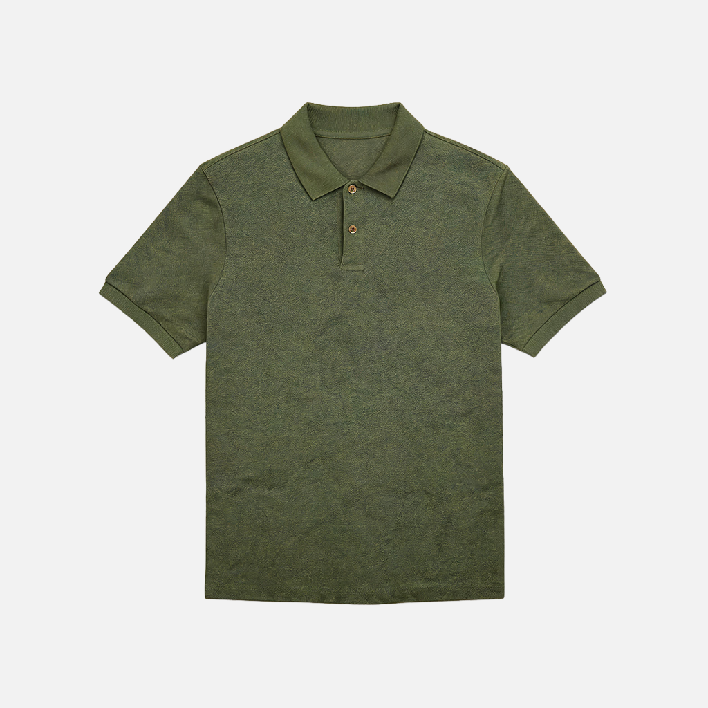 Olive Piqué Polo Shirt