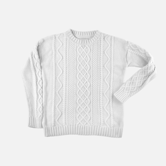Heritage Cable Sweater – Snow White