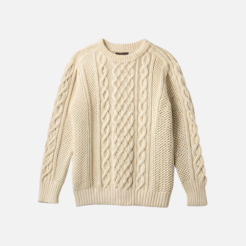Irish Cable Knit Sweater – Natural