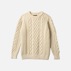 Irish Cable Knit Sweater – Natural