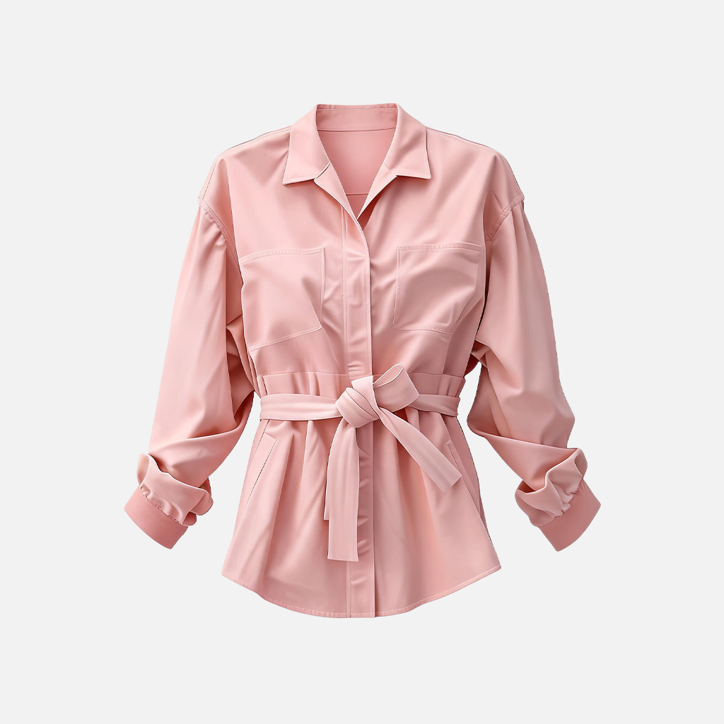 Blush Rose Belted Blouse
