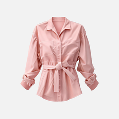 Blush Rose Belted Blouse
