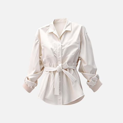 Ivory Grace Belted Blouse