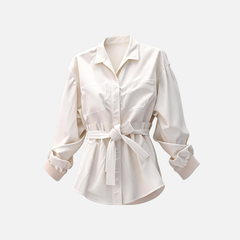 Ivory Grace Belted Blouse