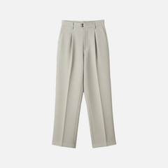 Tailored Pleated Trousers – Stone