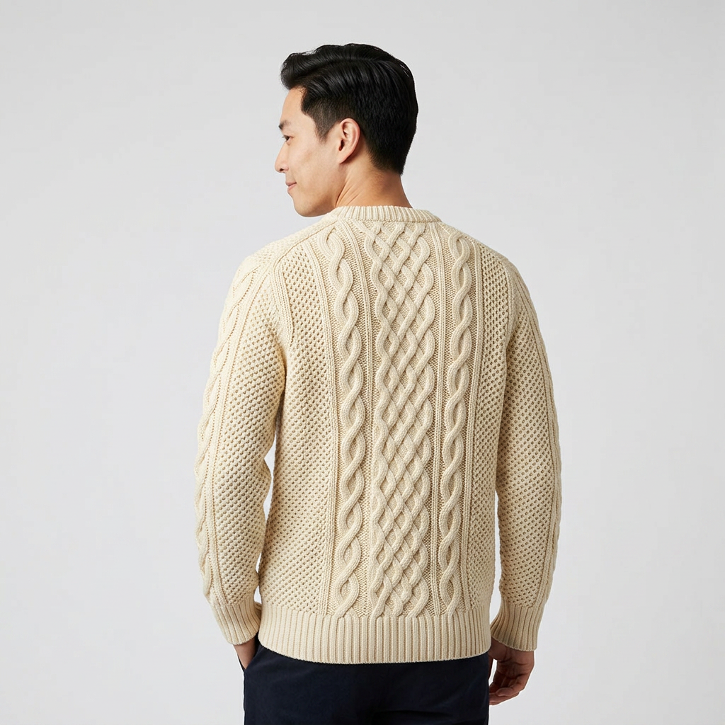 Irish Cable Knit Sweater – Natural