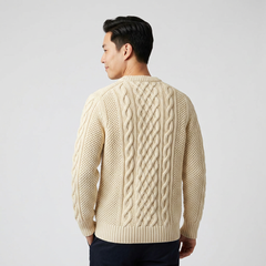 Irish Cable Knit Sweater – Natural