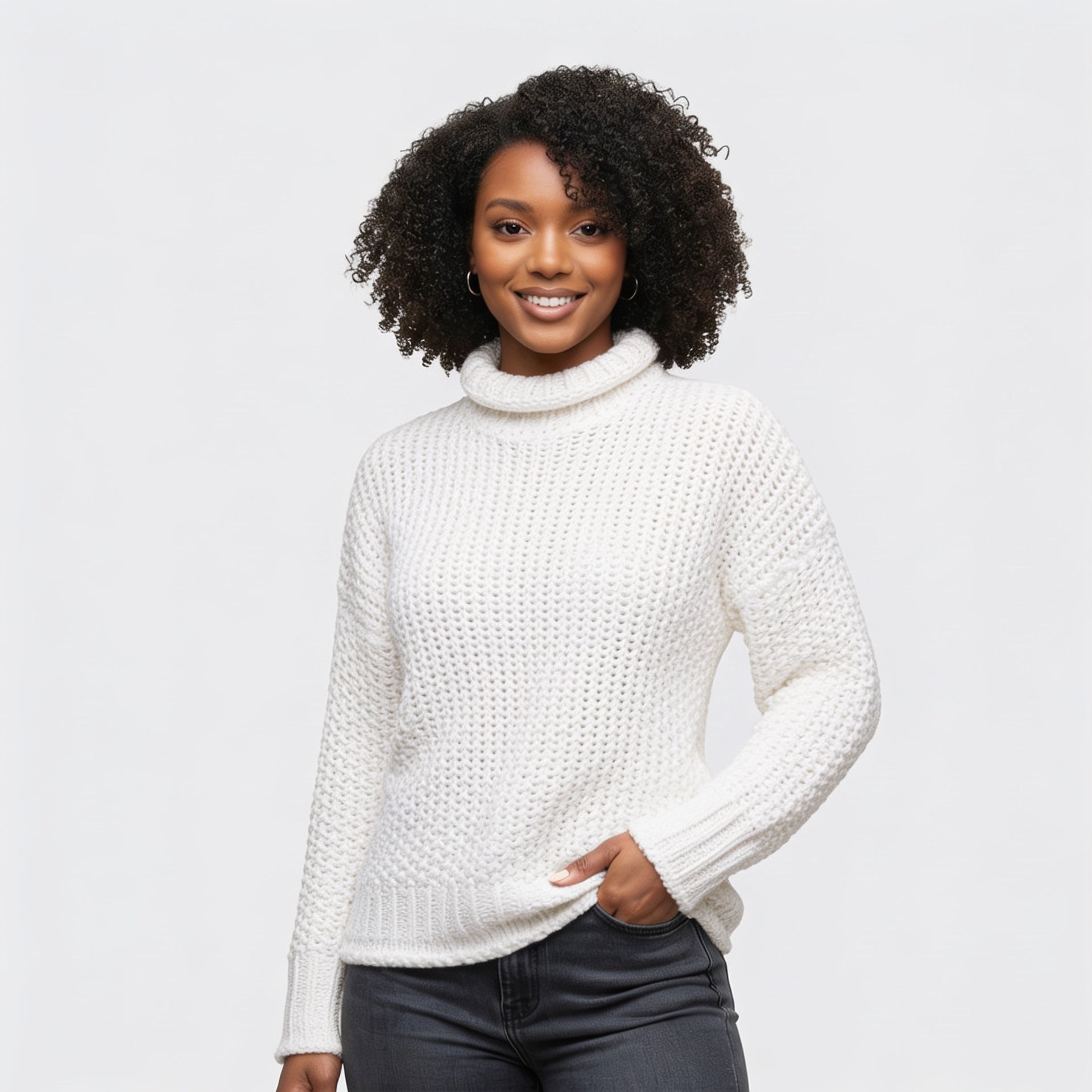 Chunky Rollneck Sweater – Ivory