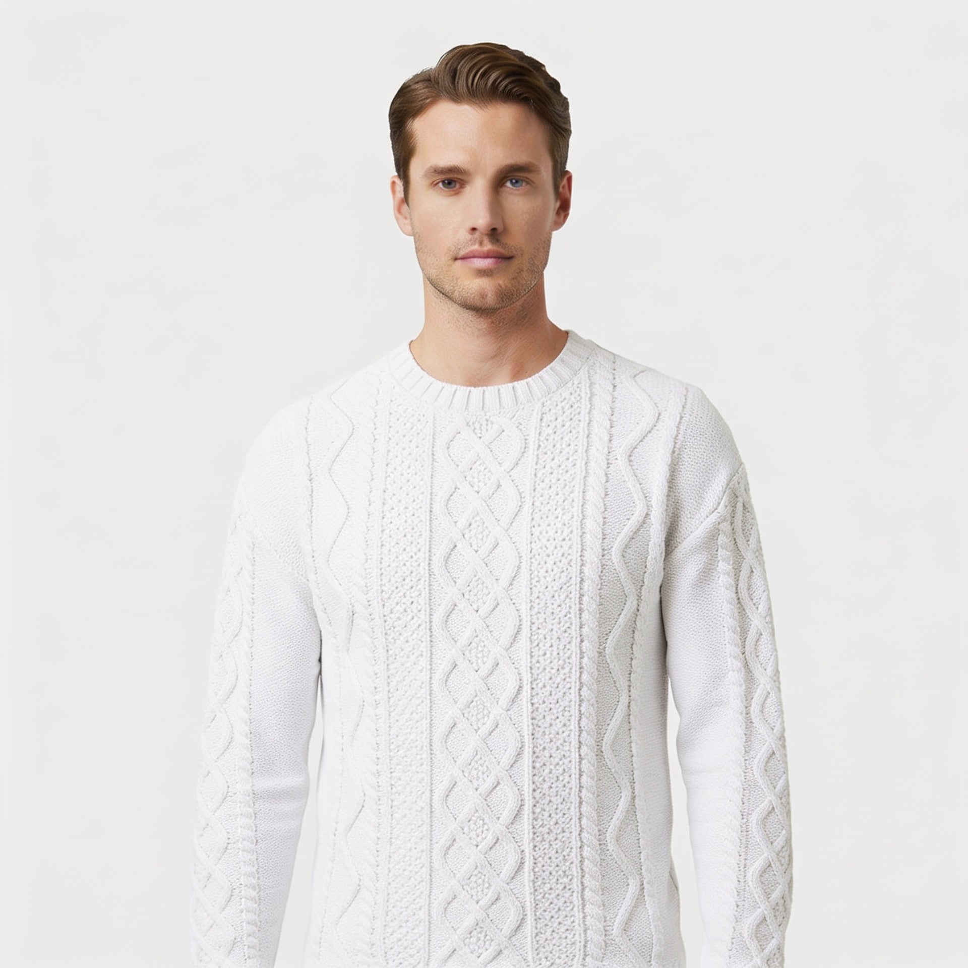 Heritage Cable Sweater – Snow White