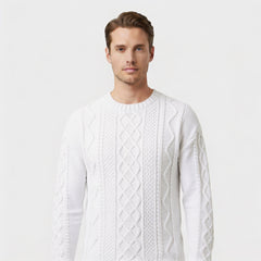 Heritage Cable Sweater – Snow White