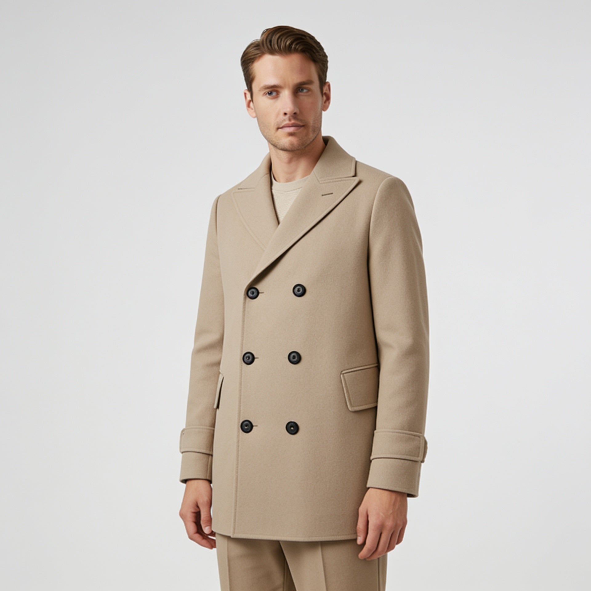 Camel Signature Peacoat