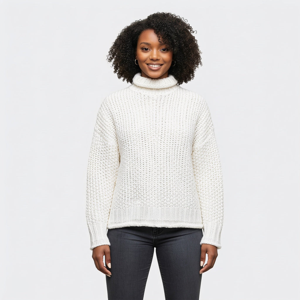 Chunky Rollneck Sweater – Ivory