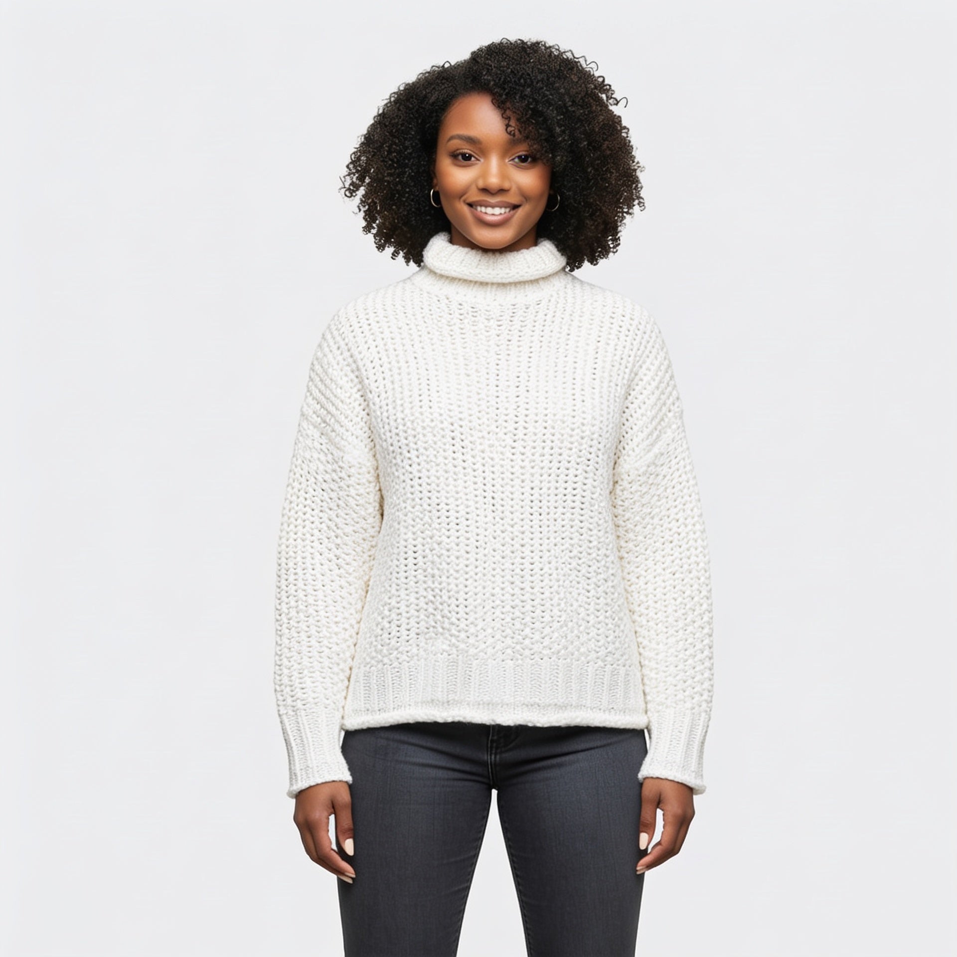 Chunky Rollneck Sweater – Ivory