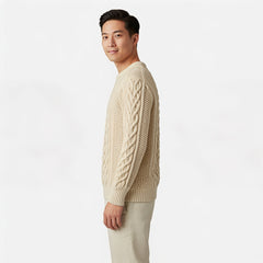 Irish Cable Knit Sweater – Natural