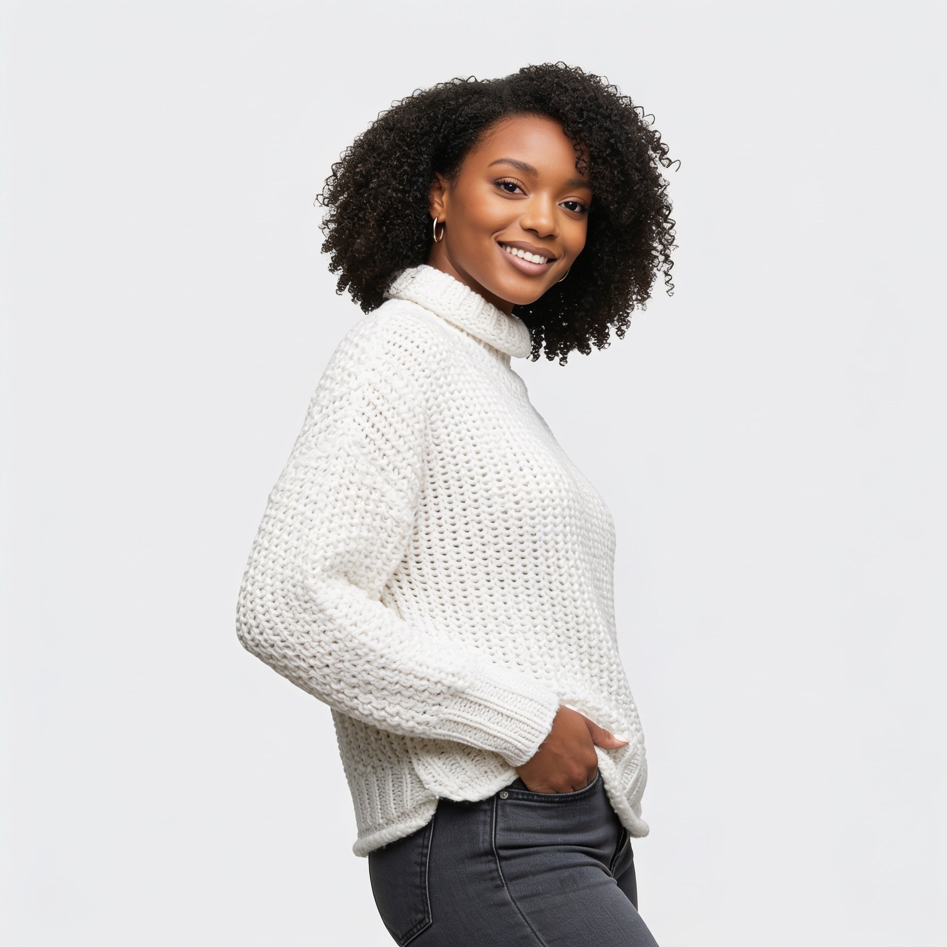 Chunky Rollneck Sweater – Ivory