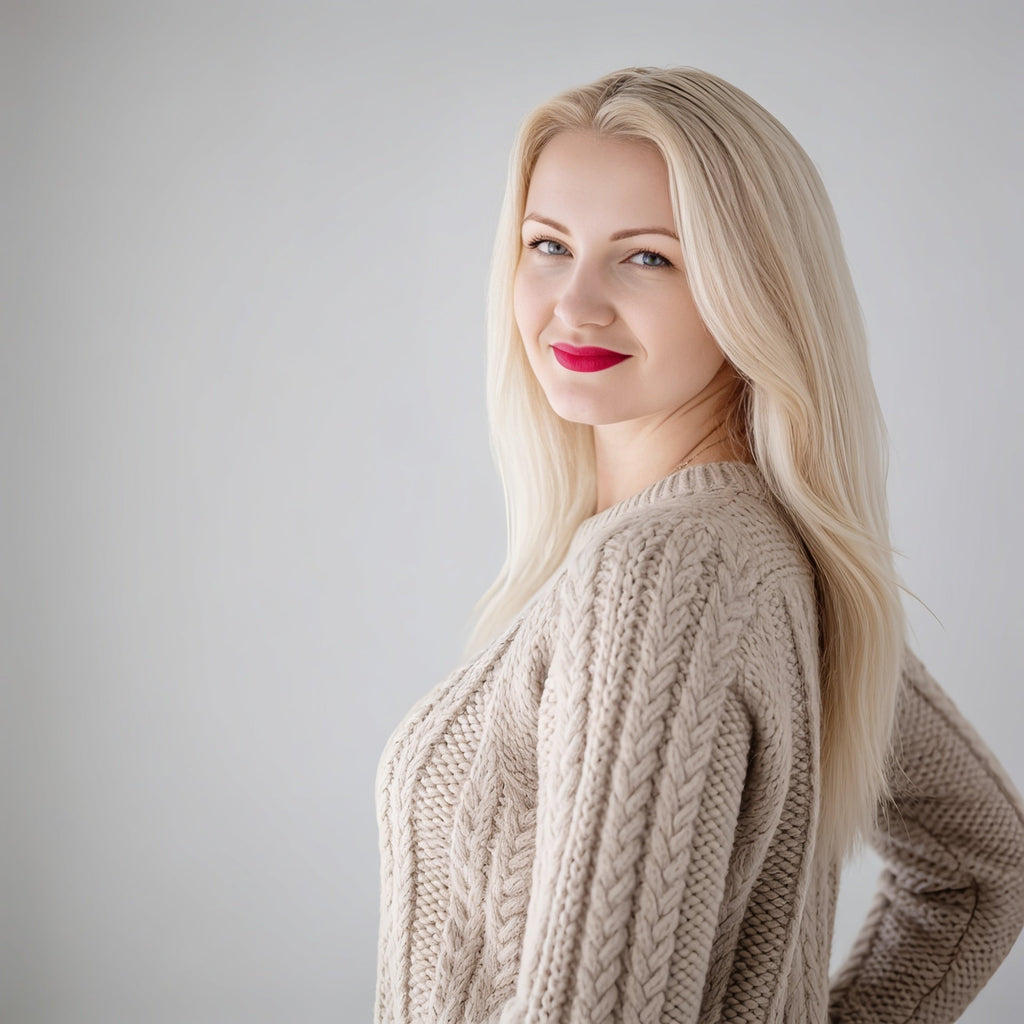 Textured Cable Pullover – Stone Beige