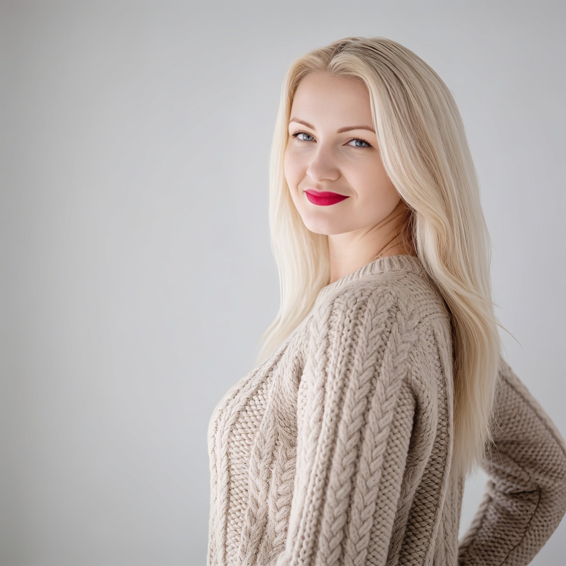 Textured Cable Pullover – Stone Beige