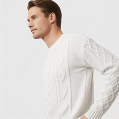 Heritage Cable Sweater – Snow White