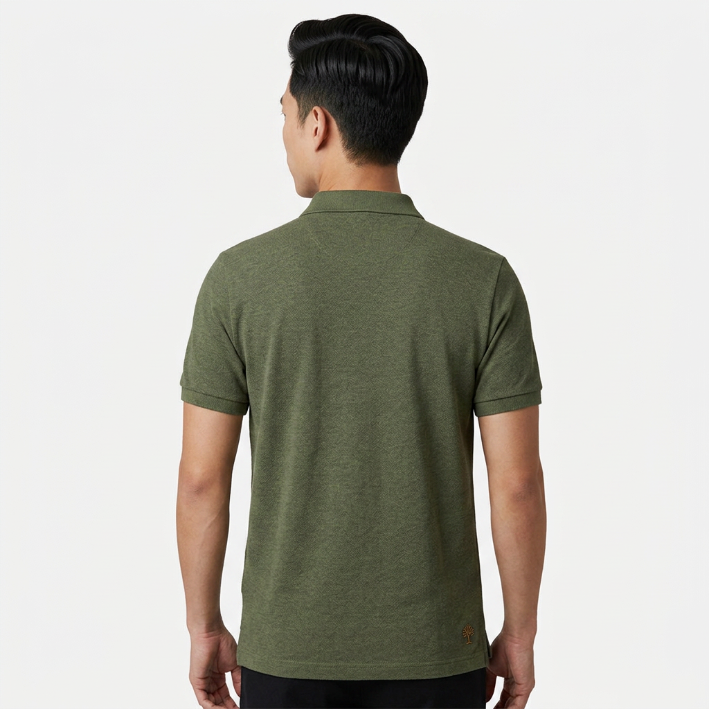 Olive Piqué Polo Shirt