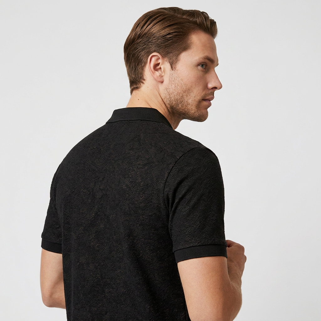Midnight Jacquard Polo Shirt