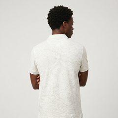 Ivory Jacquard Polo Shirt