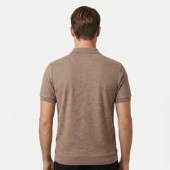 Taupe Textured Polo Shirt