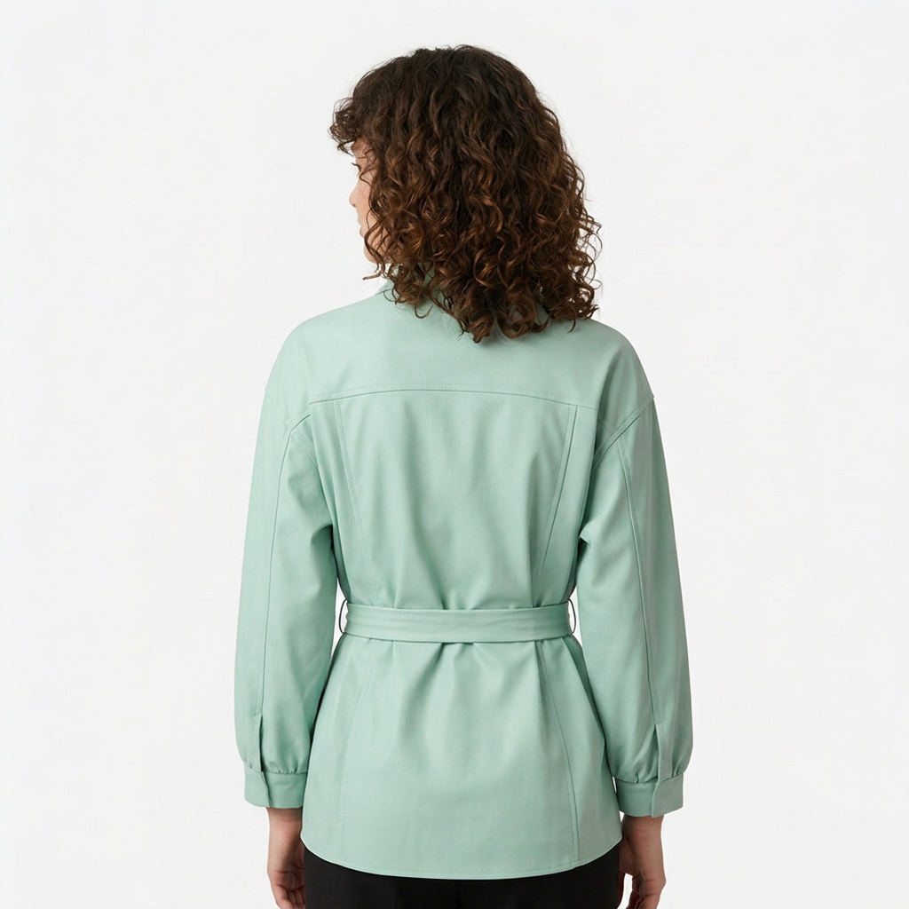 Sage Breeze Belted Blouse