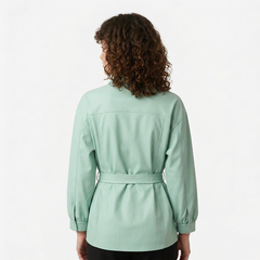 Sage Breeze Belted Blouse