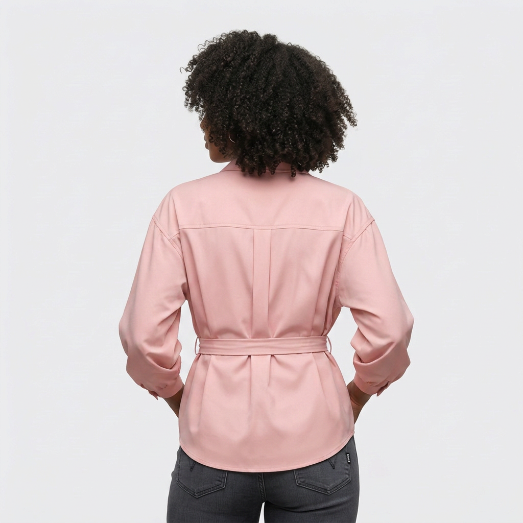 Blush Rose Belted Blouse