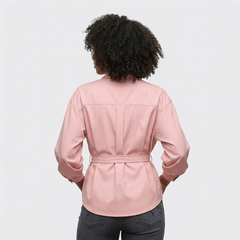 Blush Rose Belted Blouse