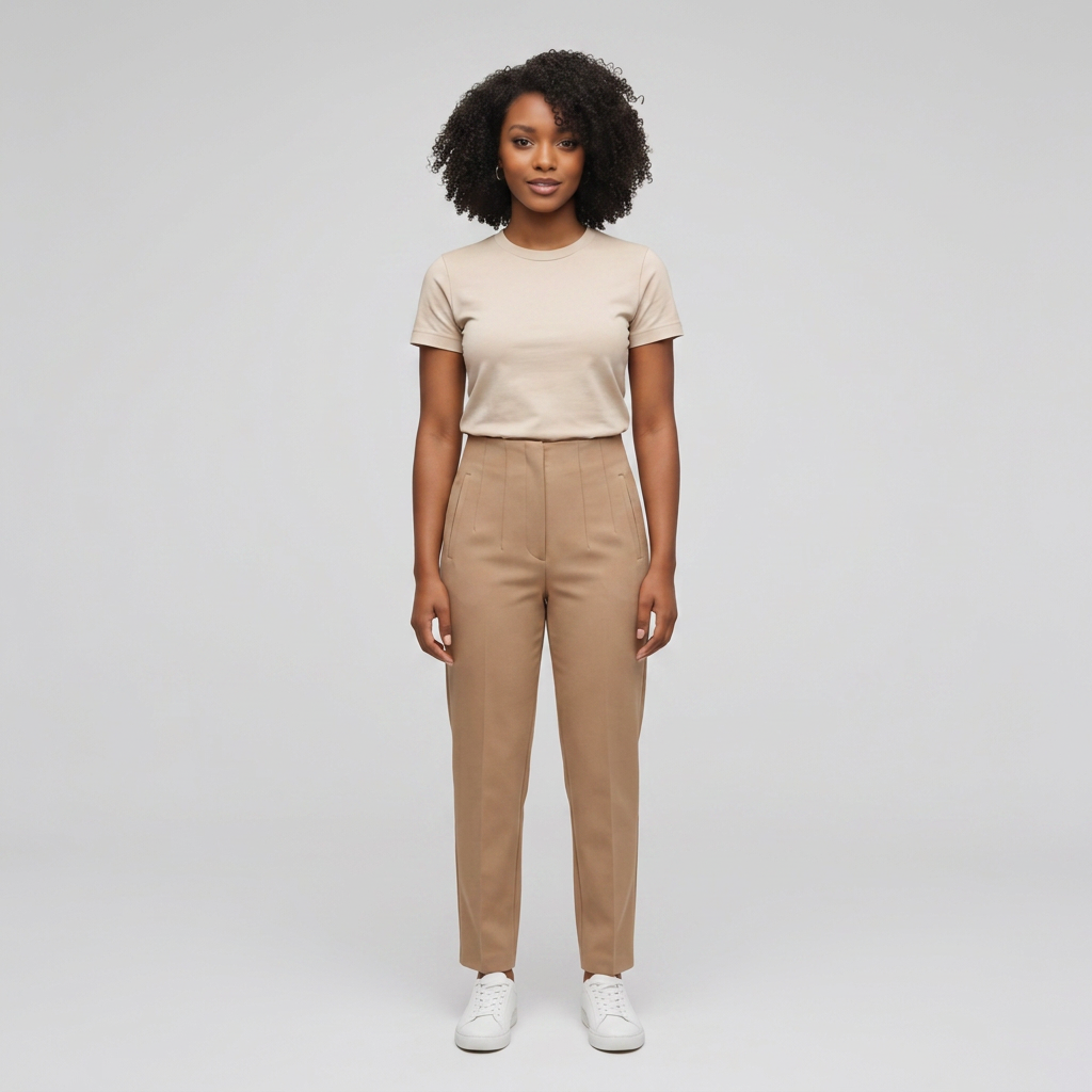 Sand Tapered Trousers