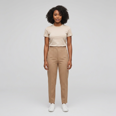 Sand Tapered Trousers