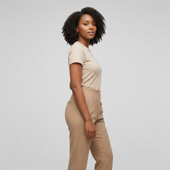 Sand Tapered Trousers
