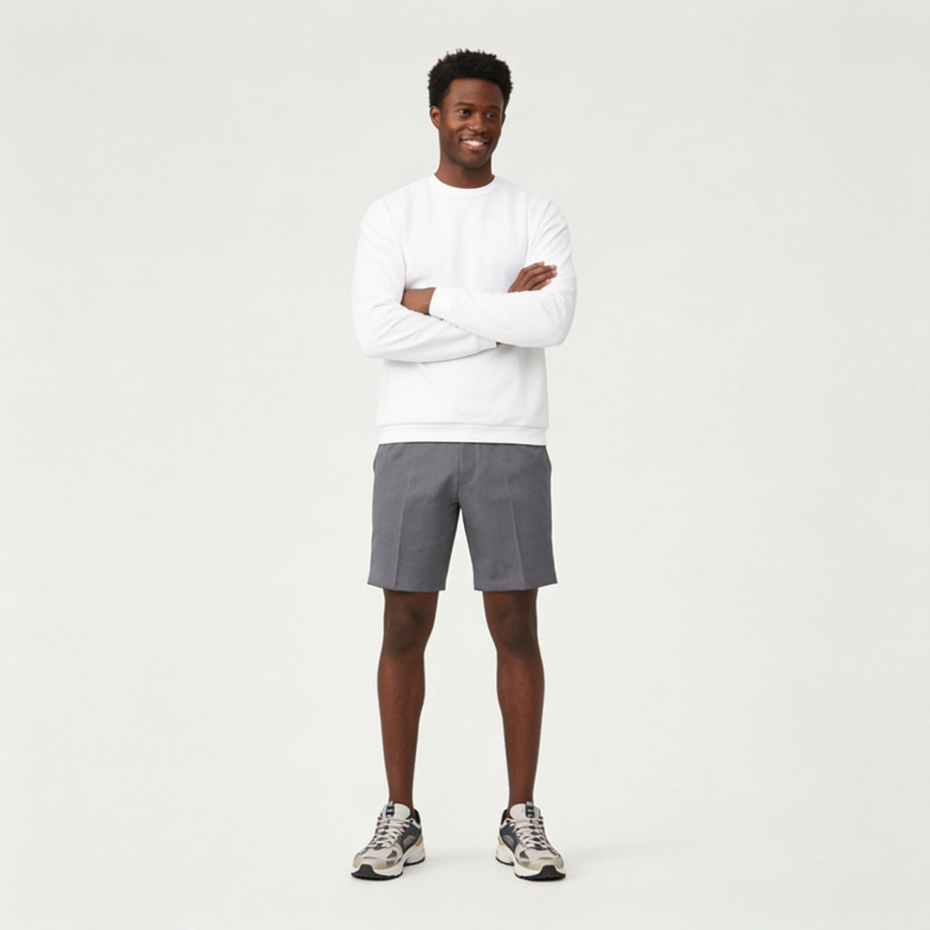 Silver Grey Tailored Shorts