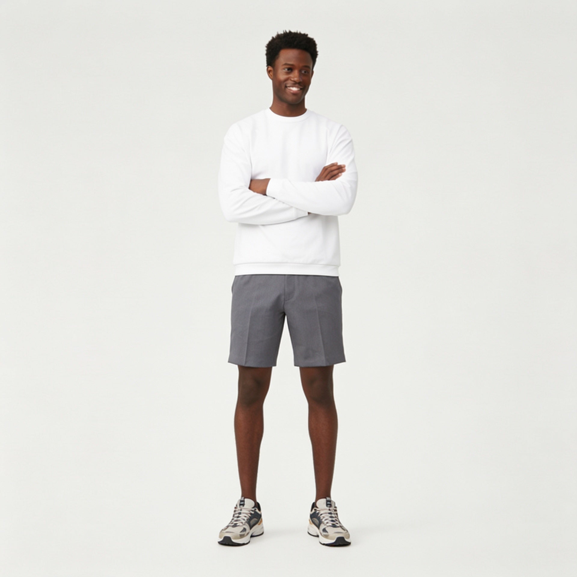 Silver Grey Tailored Shorts