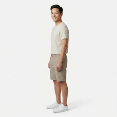 Stone Cotton Bermuda Shorts