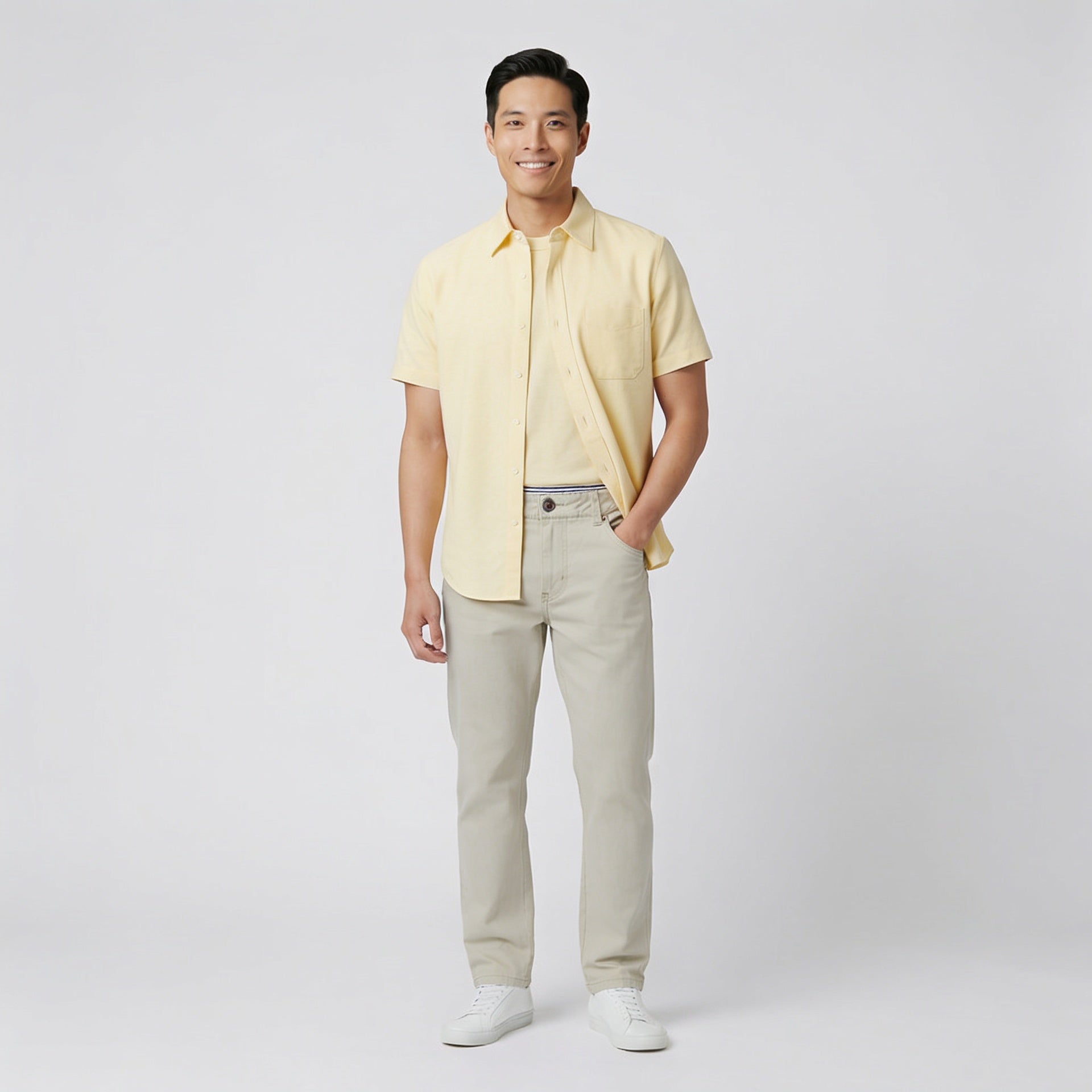 Essential Comfort Chinos – Sand