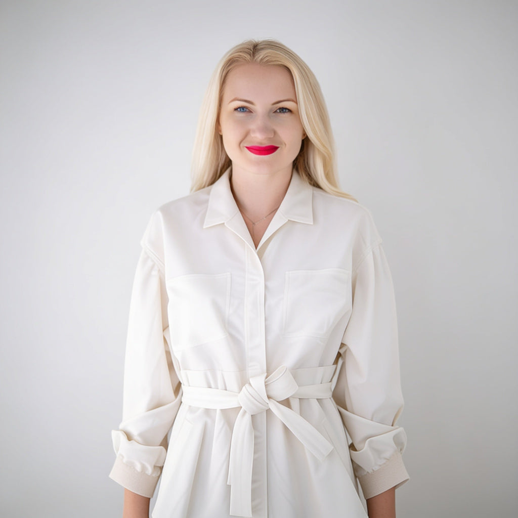 Ivory Grace Belted Blouse
