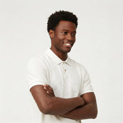 Ivory Jacquard Polo Shirt